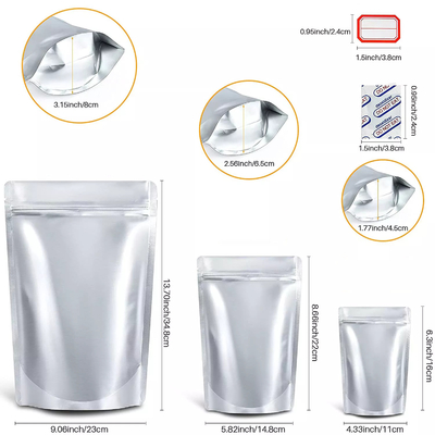 Изготовленные на заказ Resealable Ziplockk стоят Mylar сумки с поглотителями кислорода
