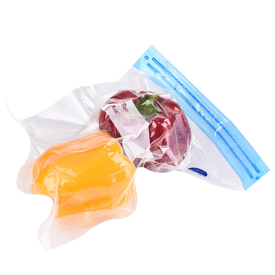 Сумки еды полипропилена пластиковые Resealable вакуумируют сумку молнии с клапаном