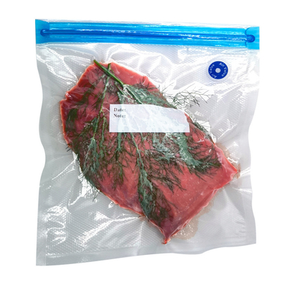 Слои полиэтиленового пакета уплотнителя вакуума клапана пути Sous Vide одного двойные застегивают на молнию сумки еды