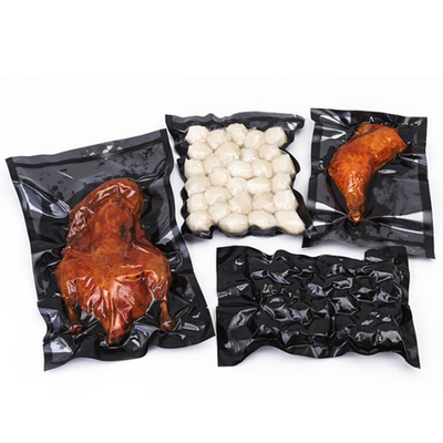 Мешок нейлона изготовленной на заказ сумки молнии вакуума печати Resealable черный задний ясный передний